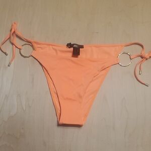 Honey Birdette Athena Orange String Bikini with Silver Accents
